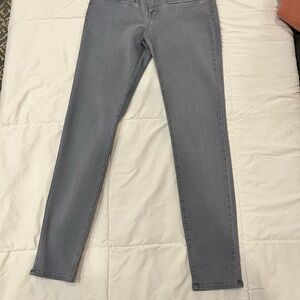 JUSTBLACK Women's Gray Skinny Jeans Size 30 Made in USA Mid Rise